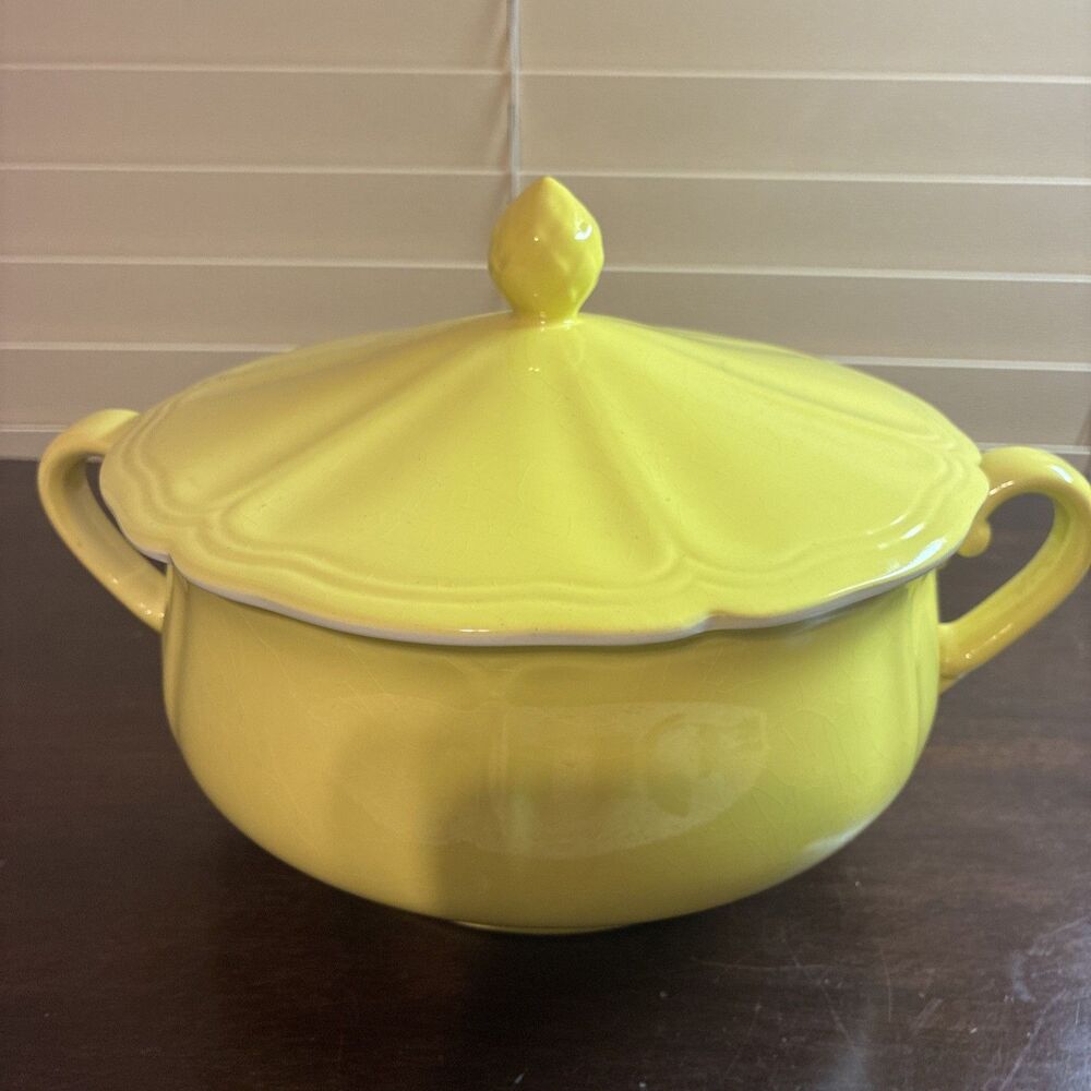 Federalist Ironstone Lemon Double Handled Lidded Casserole/Tureen